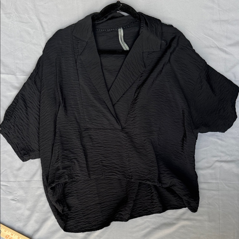 Anthropologie Charcoal Textured Top